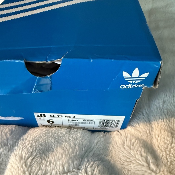 ADIDAS SL 72 RS SHOES KIDS SIZE 6 CORE BLACK/WHT/BLU BRAND NEW IN BOX - Picture 4 of 15